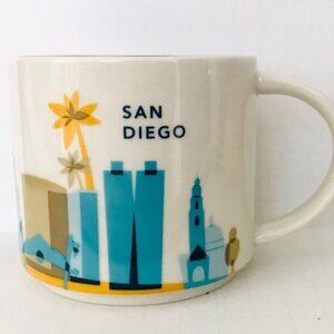 2014 San Diego You Are Here Starbucks Coffee Mug 14 Oz. Ceramic Collectible